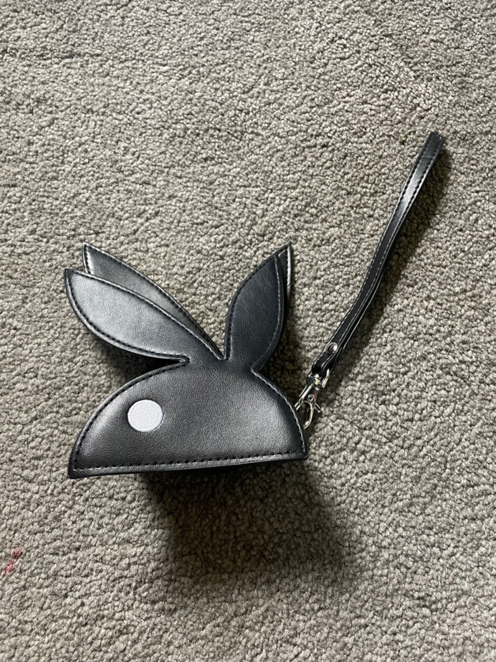 PLAYBOY Black Bunny Wristlet Clutch